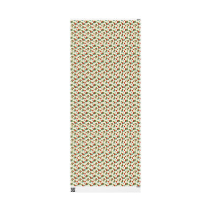 Farmers Market Wrapping Paper Roll Rustic Farm Fresh Strawberries Fruit Illustration Eco Friendly Farmhouse Kitchen Gift Wrap #37
