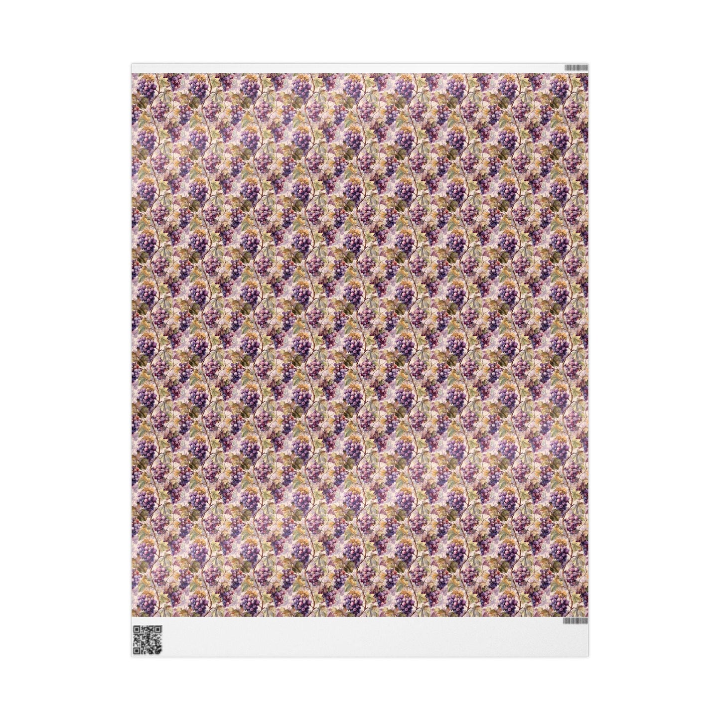 Farmers Market Wrapping Paper Roll Rustic Farmhouse Grapes Design Eco Friendly Country Kitchen Vineyard Fruit Gift Wrap #50