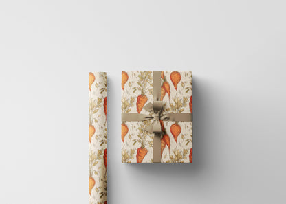 Farmers Market Wrapping Paper Roll Rustic Kitchen Foodie Style Featuring Carrots Vegetables Eco Farmhouse Country Gift Wrap #22