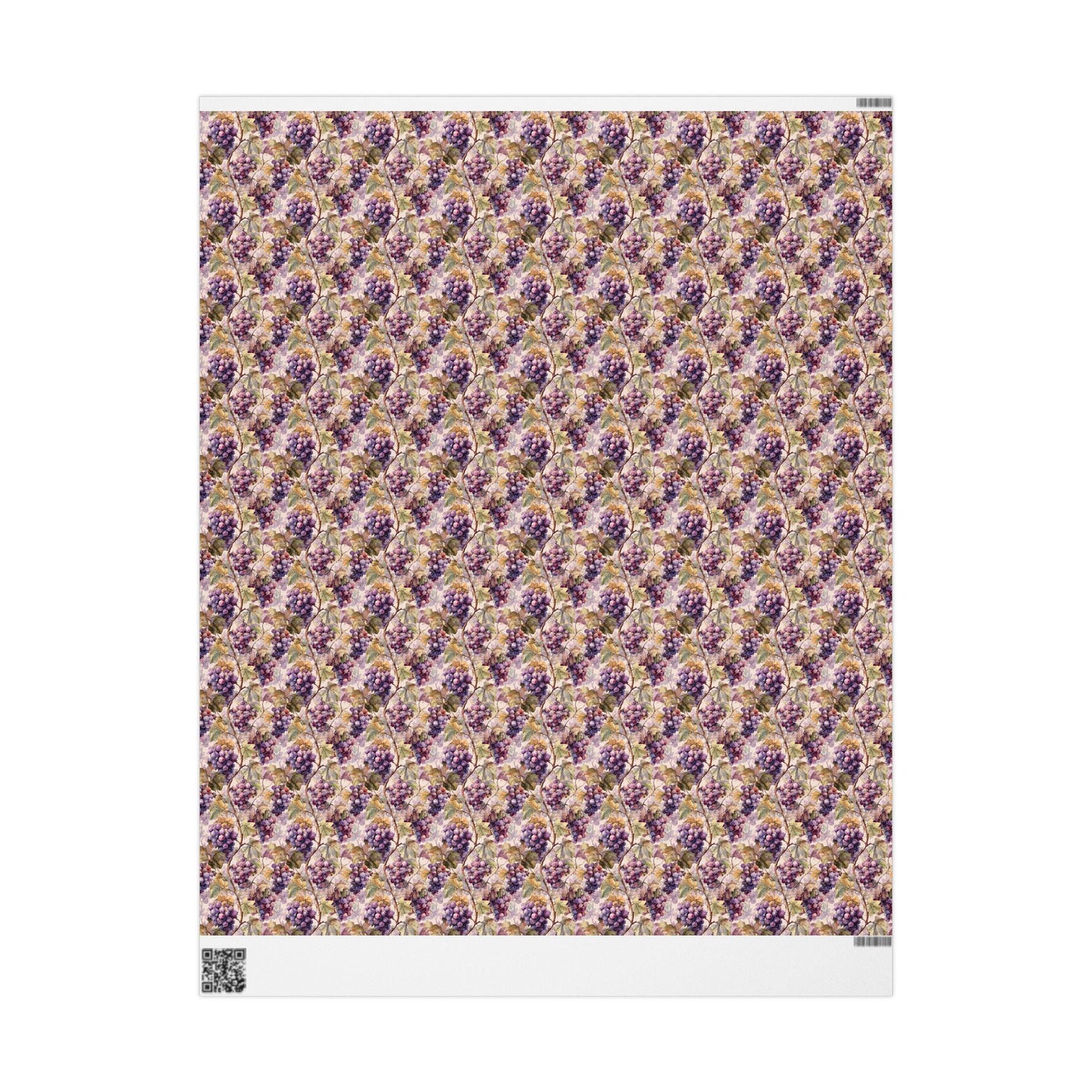 Farmers Market Wrapping Paper Roll Rustic Farmhouse Grapes Design Eco Friendly Country Kitchen Vineyard Fruit Gift Wrap #50