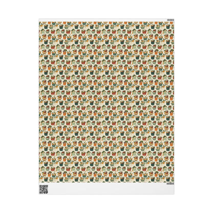 Farmers Market Wrapping Paper Roll Vintage Style Fruits and Veggies Illustration Rustic Country Farm Fresh Kitchen Gift Wrap #2