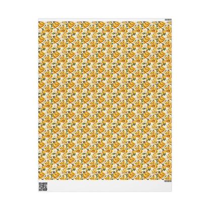 Bananas Farmers Market Wrapping Paper Roll Colorful Rustic Produce Design Tropical Fruits Farmhouse Eco Friendly Gift Wrap #5