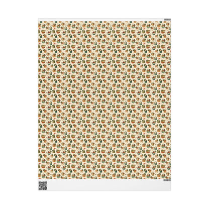 Farmers Market Wrapping Paper Roll Rustic Farmhouse Gift Wrap with Fruits Vegetables Organic Produce Kitchen Party Theme #3