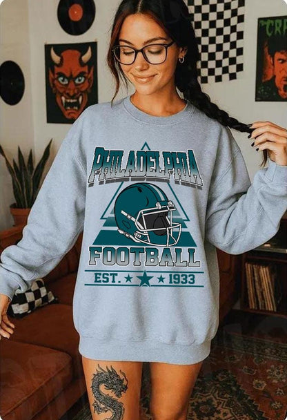 Vintage style Philadelphia Football sweatshirt, Football shirt,Philadelphia football Crewneck tshirt,Game day Football,American football tee