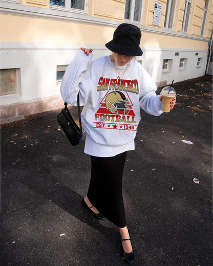 Vintage style San Francisco Football sweatshirt,Football shirt, San Francisco football Crewneck , Game day Football,American football tee