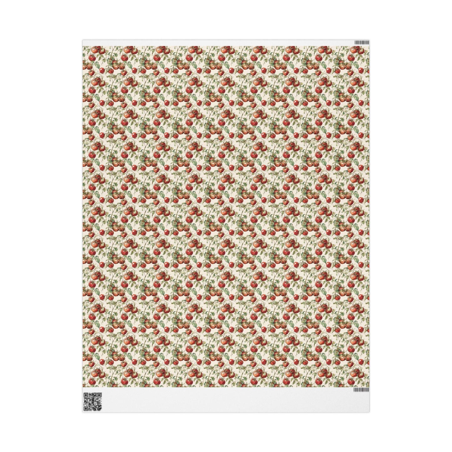 Farmers Market Wrapping Paper Roll Country Farmhouse Style Red Tomatoes Vegetables Rustic Kitchen Eco Organic Gift Wrap Design #15