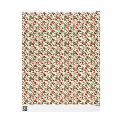 Farmers Market Wrapping Paper Roll Country Farmhouse Style Red Tomatoes Vegetables Rustic Kitchen Eco Organic Gift Wrap Design #15