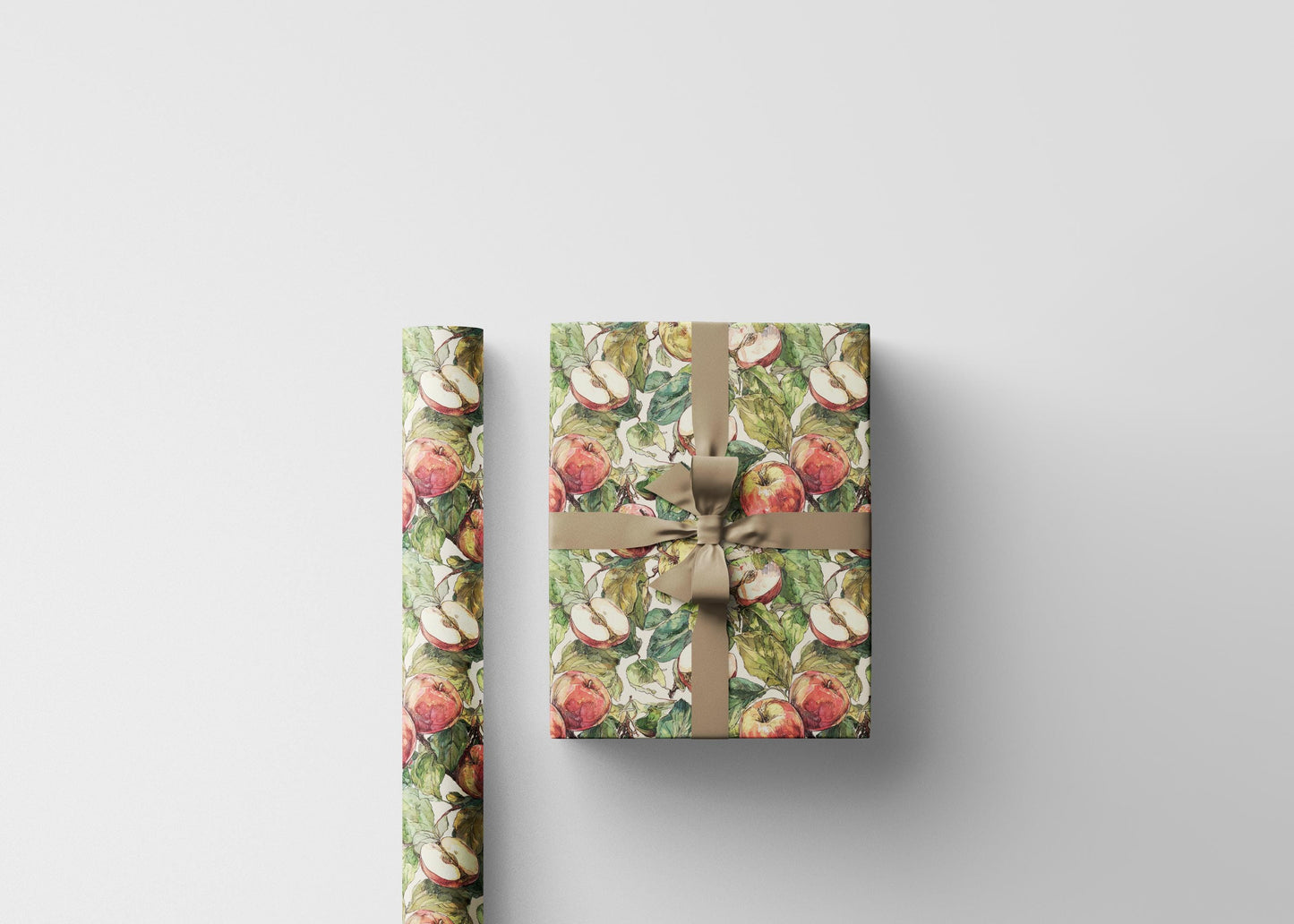Farmers Market Wrapping Paper Roll Farmhouse Rustic Apples Design Eco Kitchen Country Orch-9fb7-42fe-98dc-2c1477b613d1_3_wrapping_paper_fill