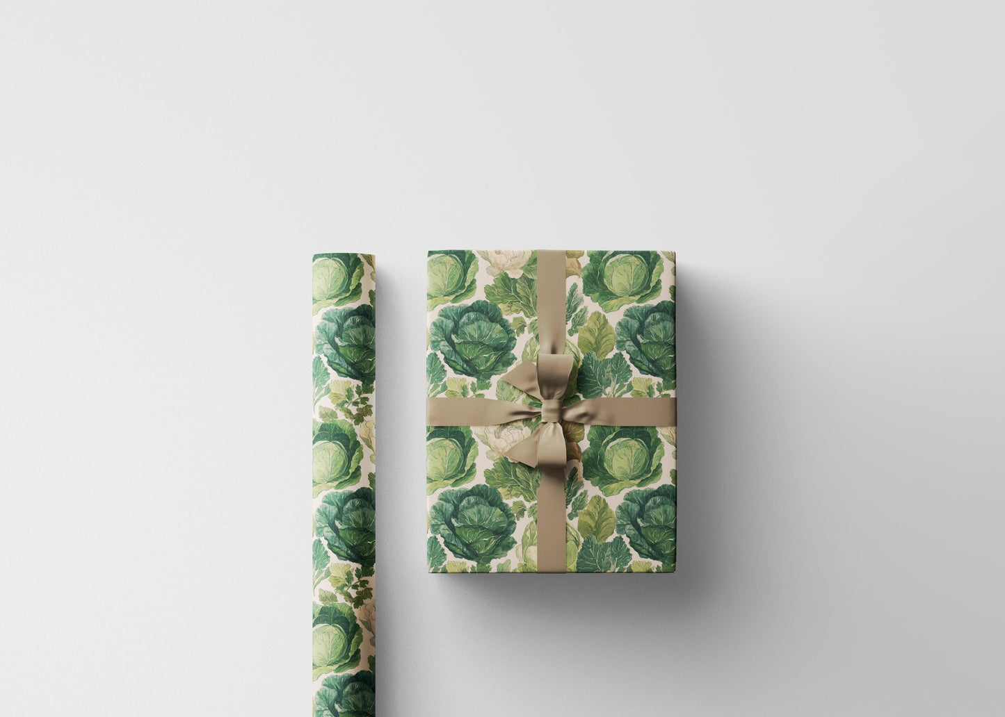 Farmers Market Wrapping Paper Roll Eco Rustic Leafy Greens Kale Design Farm Fresh Vegetables Farmhouse Country Gift Wrap #75