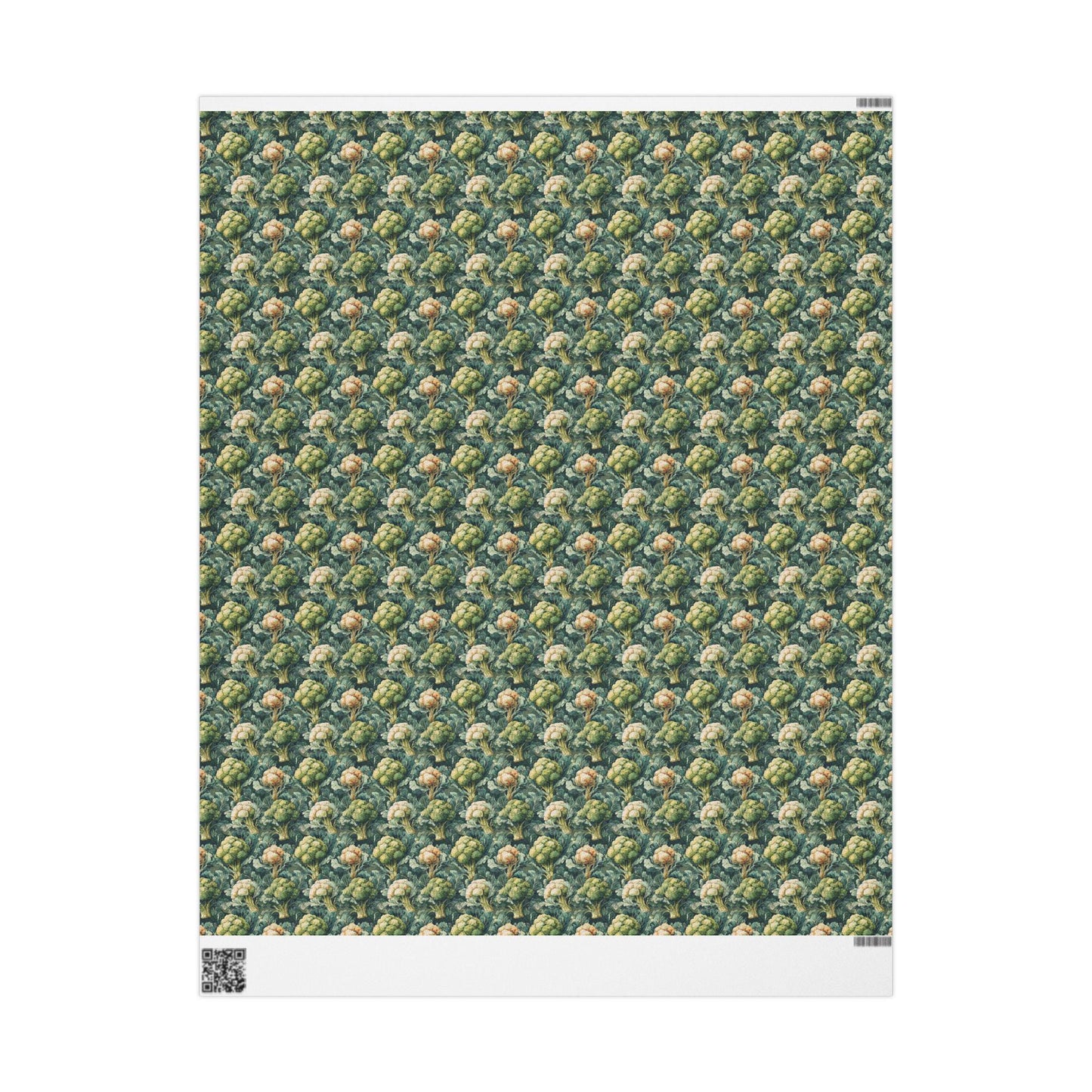 Farmers Market Wrapping Paper Roll Farm Fresh Broccoli Rustic Country Vegetables Eco Friendly Farmhouse Kitchen Gift Wrap #65
