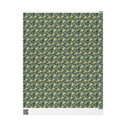 Farmers Market Wrapping Paper Roll Farm Fresh Broccoli Rustic Country Vegetables Eco Friendly Farmhouse Kitchen Gift Wrap #65