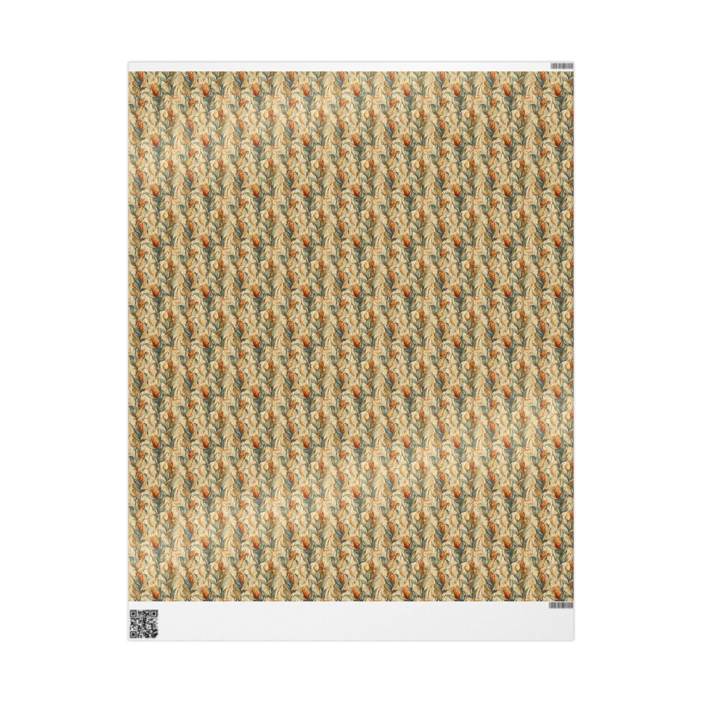 Farmers Market Wrapping Paper Roll Farm Fresh Corn Rustic Country Vegetables Eco Friendly Farmhouse Kitchen Gift Wrap #69