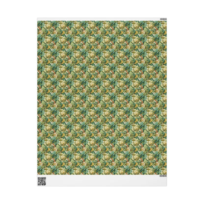 Farmers Market Wrapping Paper Roll Farm Fresh Leafy Greens Kale Rustic Country Vegetables Eco Friendly Kitchen Gift Wrap #73