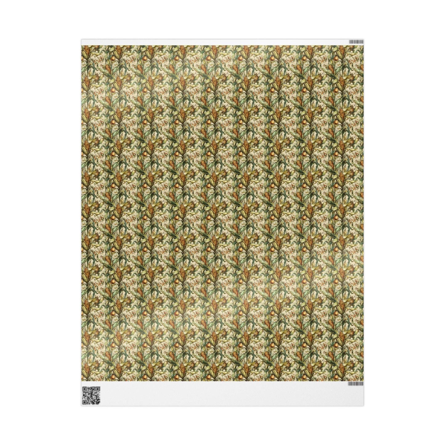 Farmers Market Wrapping Paper Roll Rustic Country Kitchen Corn Farm Fresh Vegetables Eco Farmhouse Organic Gift Wrap #72