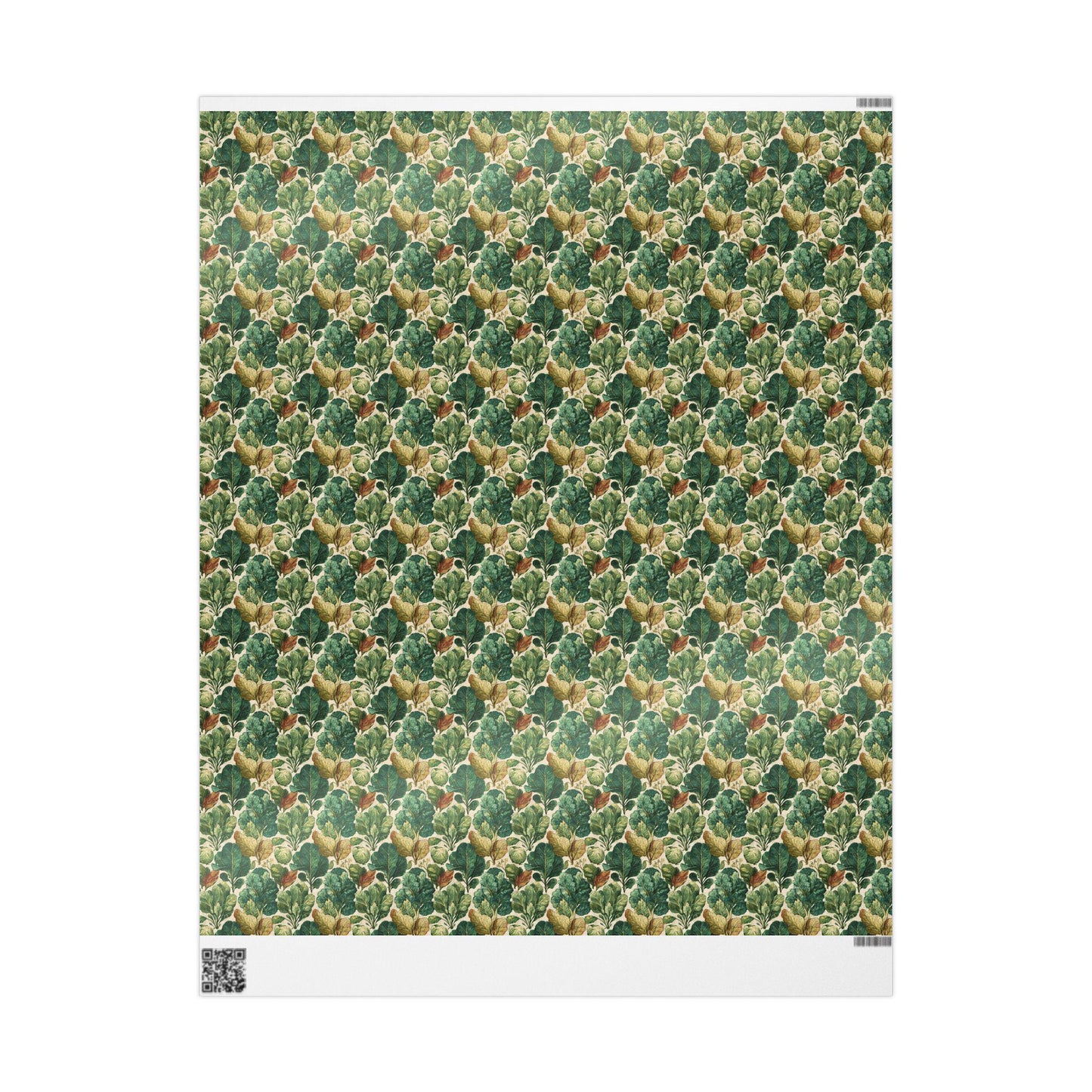 Farmers Market Wrapping Paper Roll Rustic Farmhouse Kale Leafy Greens Illustration Eco Friendly Country Kitchen Gift Wrap #74