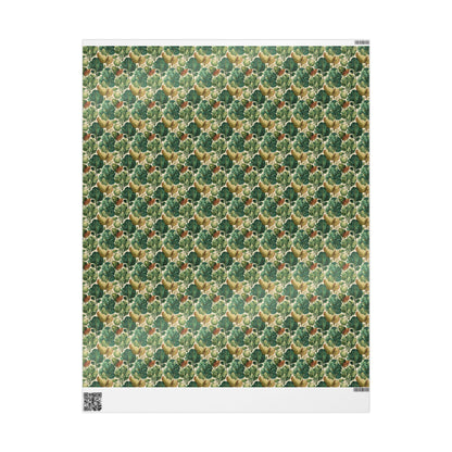 Farmers Market Wrapping Paper Roll Rustic Farmhouse Kale Leafy Greens Illustration Eco Friendly Country Kitchen Gift Wrap #74