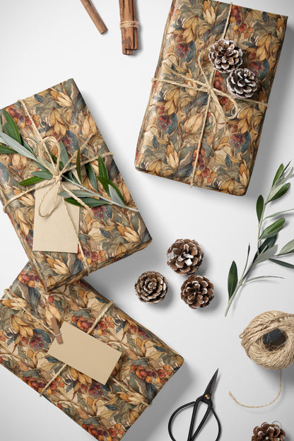 Farmers Market Wrapping Paper Roll Rustic Farmhouse Corn Illustration Eco Friendly Country Kitchen Organic Gift Wrap #70