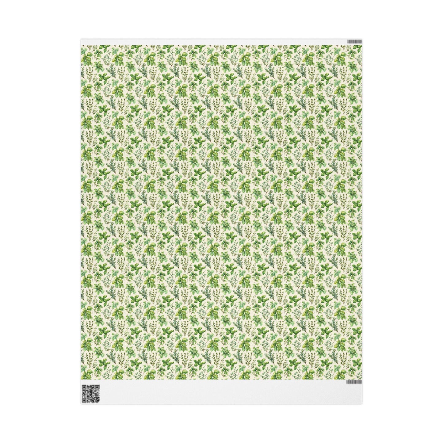 Farmers Market Wrapping Paper Roll Rustic Country Herbs Illustration Basil Rosemary Parsley Eco Farmhouse Kitchen Gift Wrap #55