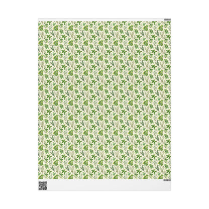 Farmers Market Wrapping Paper Roll Rustic Country Herbs Illustration Basil Rosemary Parsley Eco Farmhouse Kitchen Gift Wrap #55