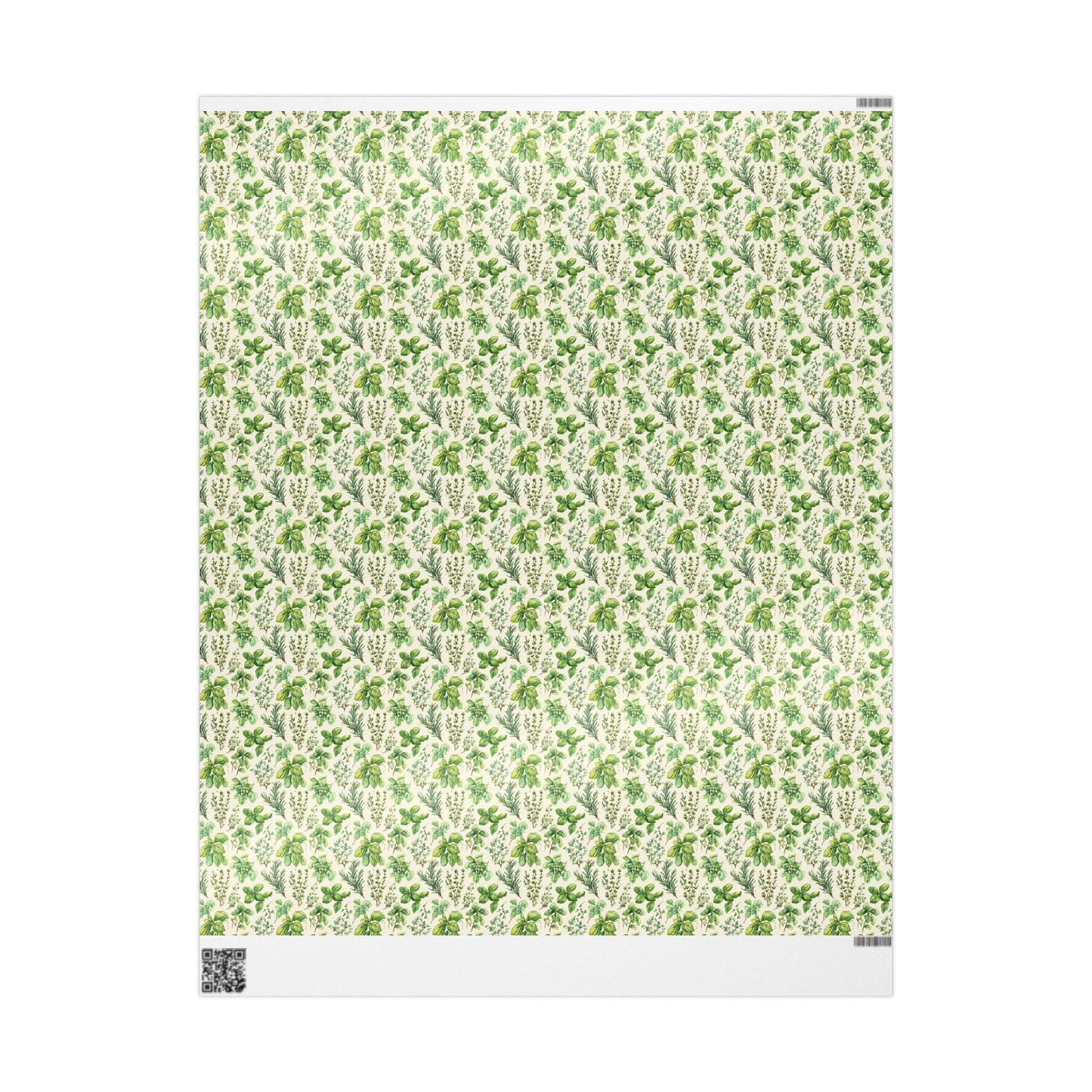Farmers Market Wrapping Paper Roll Rustic Country Herbs Illustration Basil Rosemary Parsley Eco Farmhouse Kitchen Gift Wrap #55