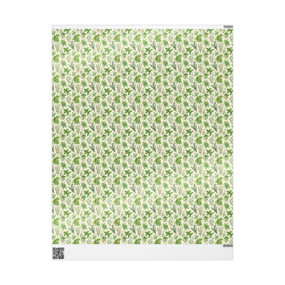 Farmers Market Wrapping Paper Roll Rustic Country Herbs Illustration Basil Rosemary Parsley Eco Farmhouse Kitchen Gift Wrap #55