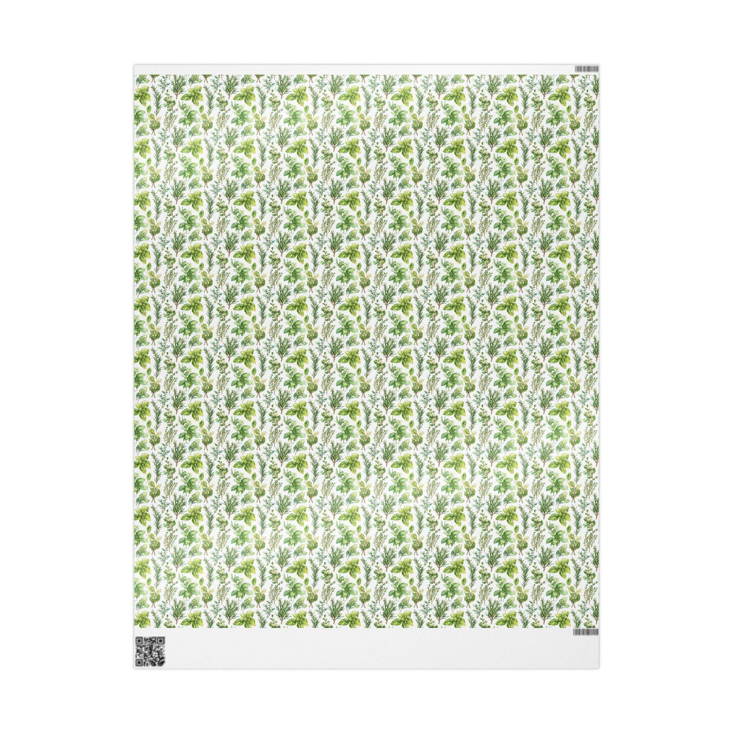 Farmers Market Wrapping Paper Roll Farm Fresh Herbs Rustic Kitchen Basil Parsley Thyme Eco Friendly Farmhouse Gift Wrap #54