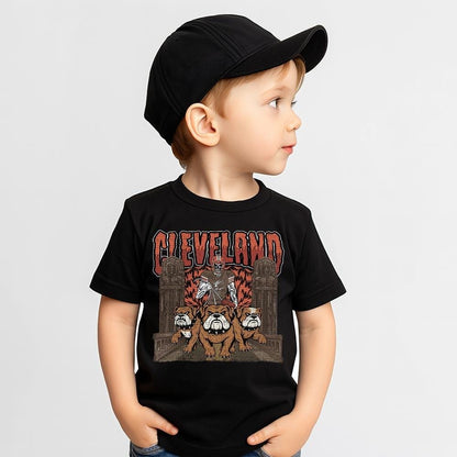 Cleveland Football Skull Vintage Shirt, Gift For Fan Football Game Day Unisex Shirt