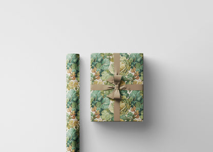 Farmers Market Wrapping Paper Roll Farm Fresh Leafy Greens Kale Rustic Country Vegetables Eco Friendly Kitchen Gift Wrap #73