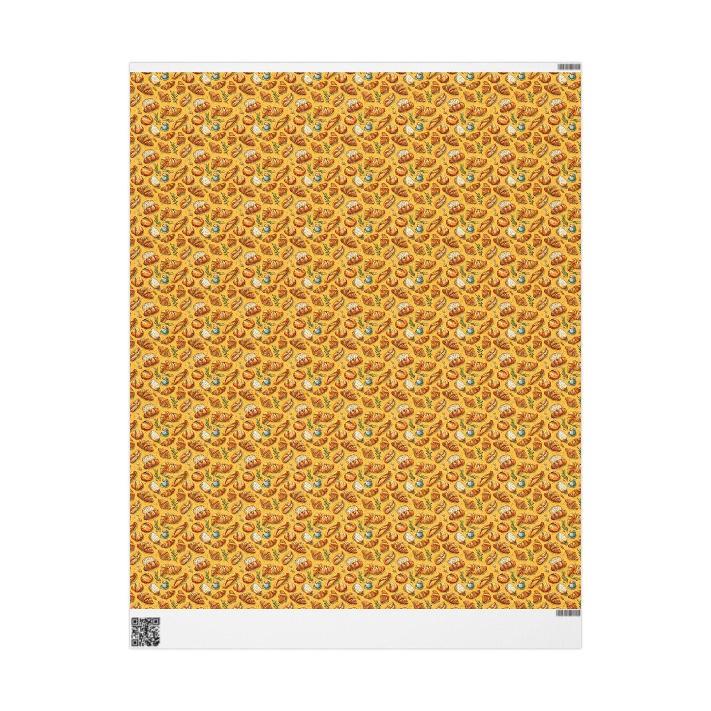 Farmers Market Wrapping Paper Roll Eco Rustic Bakery Theme Baguettes Croissants Farmhouse Kitchen French Food Gift Wrap #85