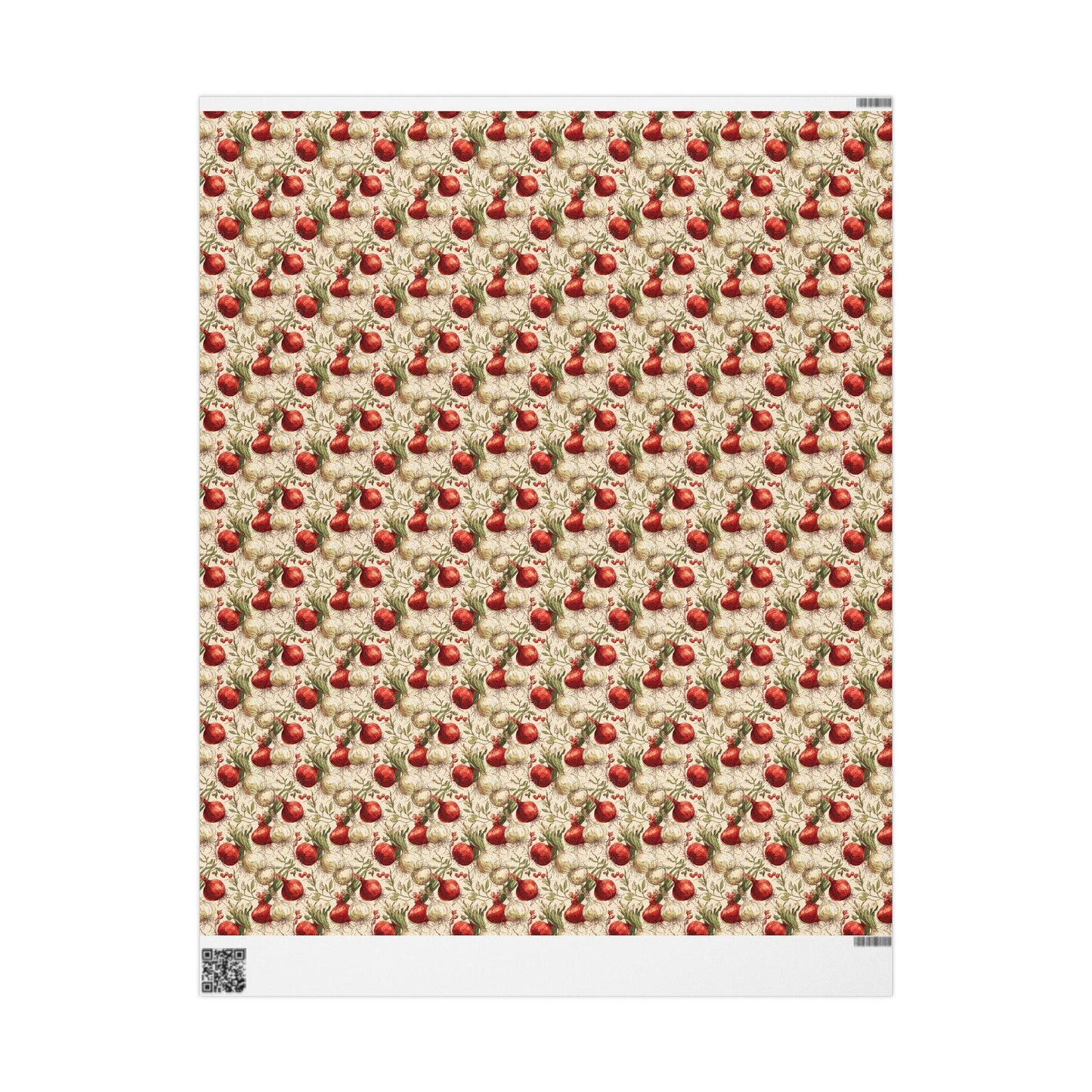 Farmers Market Wrapping Paper Roll Farm Fresh Onions Rustic Country Vegetables Eco Friendly Farmhouse Kitchen Gift Wrap #98