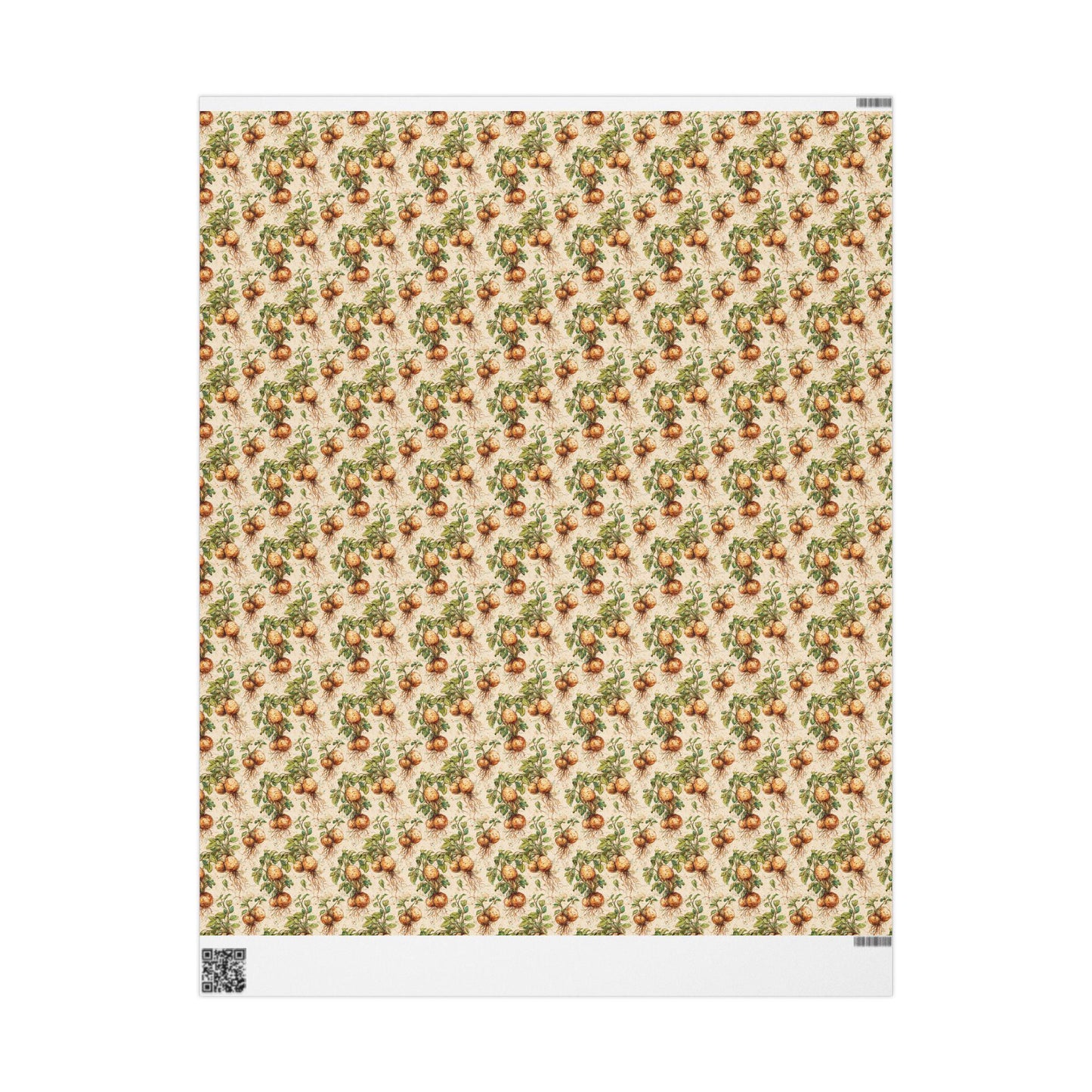 Farmers Market Wrapping Paper Roll Farm Fresh Potatoes Rustic Country Vegetables Eco Friendly Farmhouse Kitchen Gift Wrap #90
