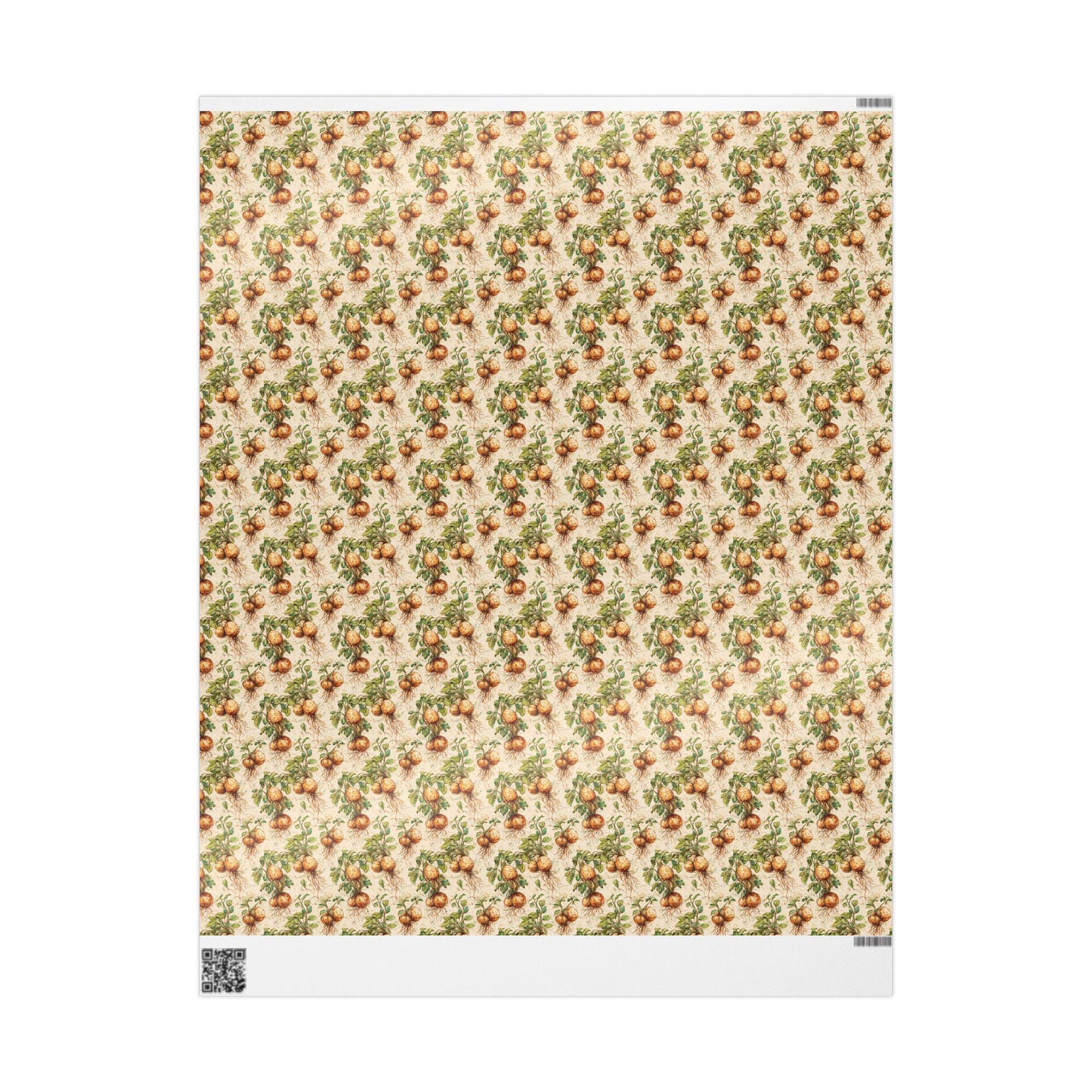 Farmers Market Wrapping Paper Roll Farm Fresh Potatoes Rustic Country Vegetables Eco Friendly Farmhouse Kitchen Gift Wrap #90