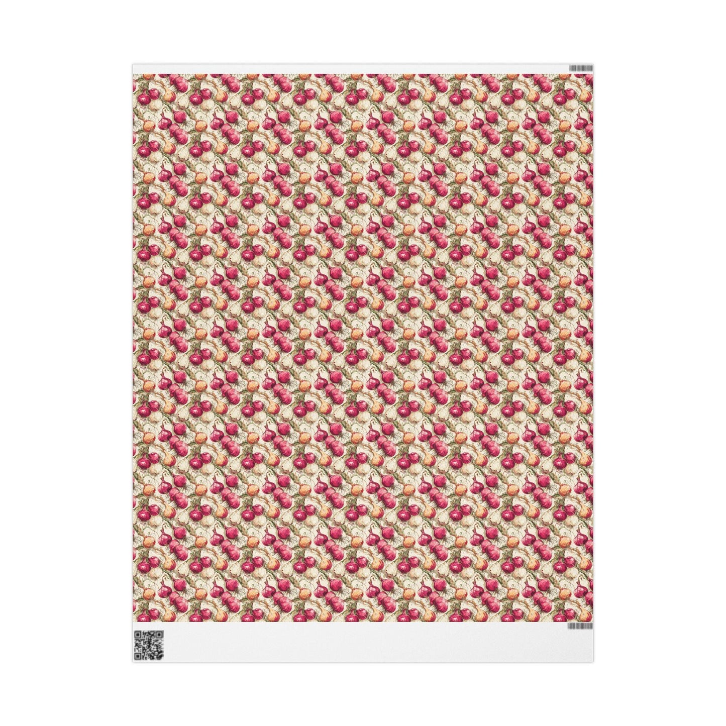 Farmers Market Wrapping Paper Roll Rustic Country Kitchen Onions Farm Fresh Vegetables Eco Farmhouse Organic Gift Wrap #101