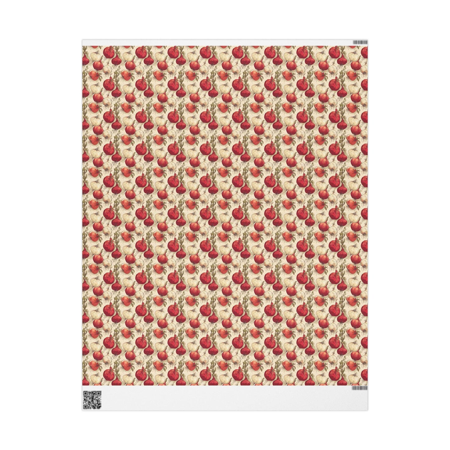 Farmers Market Wrapping Paper Roll Rustic Farmhouse Onions Illustration Eco Friendly Country Kitchen Organic Gift Wrap #99