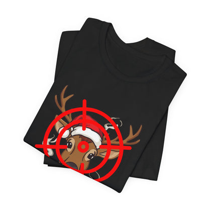 Funny Christmas Tee for Grandma, Holiday Gift, Unisex Short Sleeve Shirt, Cute Reindeer Design, Family Celebration Apparel