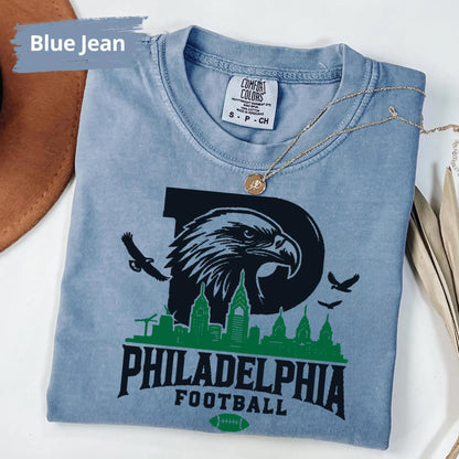 Philadelphia Football Comfort Colors Shirt, Philadelphia Game Day Shirt, Eagles Mascot Tee, Old School Eagles Football Shirt, Game Day Gift