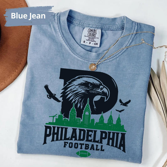 Philadelphia Football Comfort Colors Shirt, Philadelphia Game Day Shirt, Eagles Mascot Tee, Old School Eagles Football Shirt, Game Day Gift
