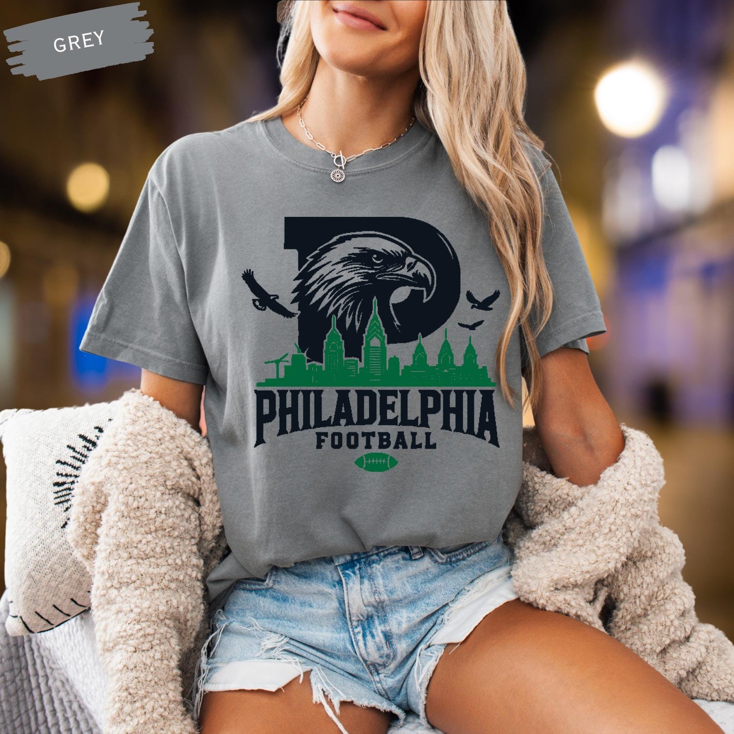 Philadelphia Football Comfort Colors Shirt, Philadelphia Game Day Shirt, Eagles Mascot Tee, Old School Eagles Football Shirt, Game Day Gift
