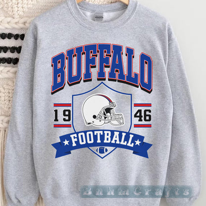 Buffalo Potato Football Sweatshirt, Retro Sports Fan Shirt, Trendy Game Day Gift Tee, Buffalo Mascot Sweatshirt, Buffalo Football Fan Shirt