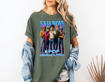 Kpop Saja Boys Shirt, Jinu Manga Shirt, Korean Pop Lover Gift, Kpop Huntrix Shirt, Demon Hunter Merch, Saja Girls Fan Shirt, Kpop Shirt