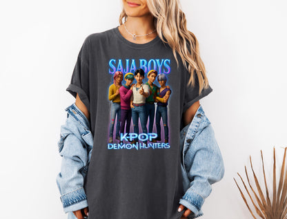 Kpop Saja Boys Shirt, Jinu Manga Shirt, Korean Pop Lover Gift, Kpop Huntrix Shirt, Demon Hunter Merch, Saja Girls Fan Shirt, Kpop Shirt