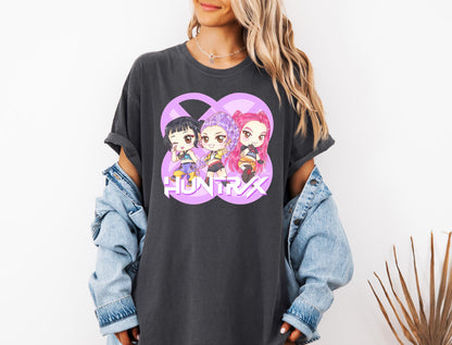 Kpop Demon Hunters Shirt, Huntrix Girl T-Shirt, Kpop Idol Group Shirt, Mira, Rumi, Joey Shirt, Demon Hunter Merch Tee, Gift For Huntrix Fan