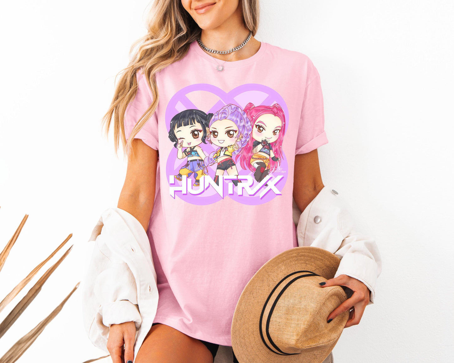 Kpop Demon Hunters Shirt, Huntrix Girl T-Shirt, Kpop Idol Group Shirt, Mira, Rumi, Joey Shirt, Demon Hunter Merch Tee, Gift For Huntrix Fan
