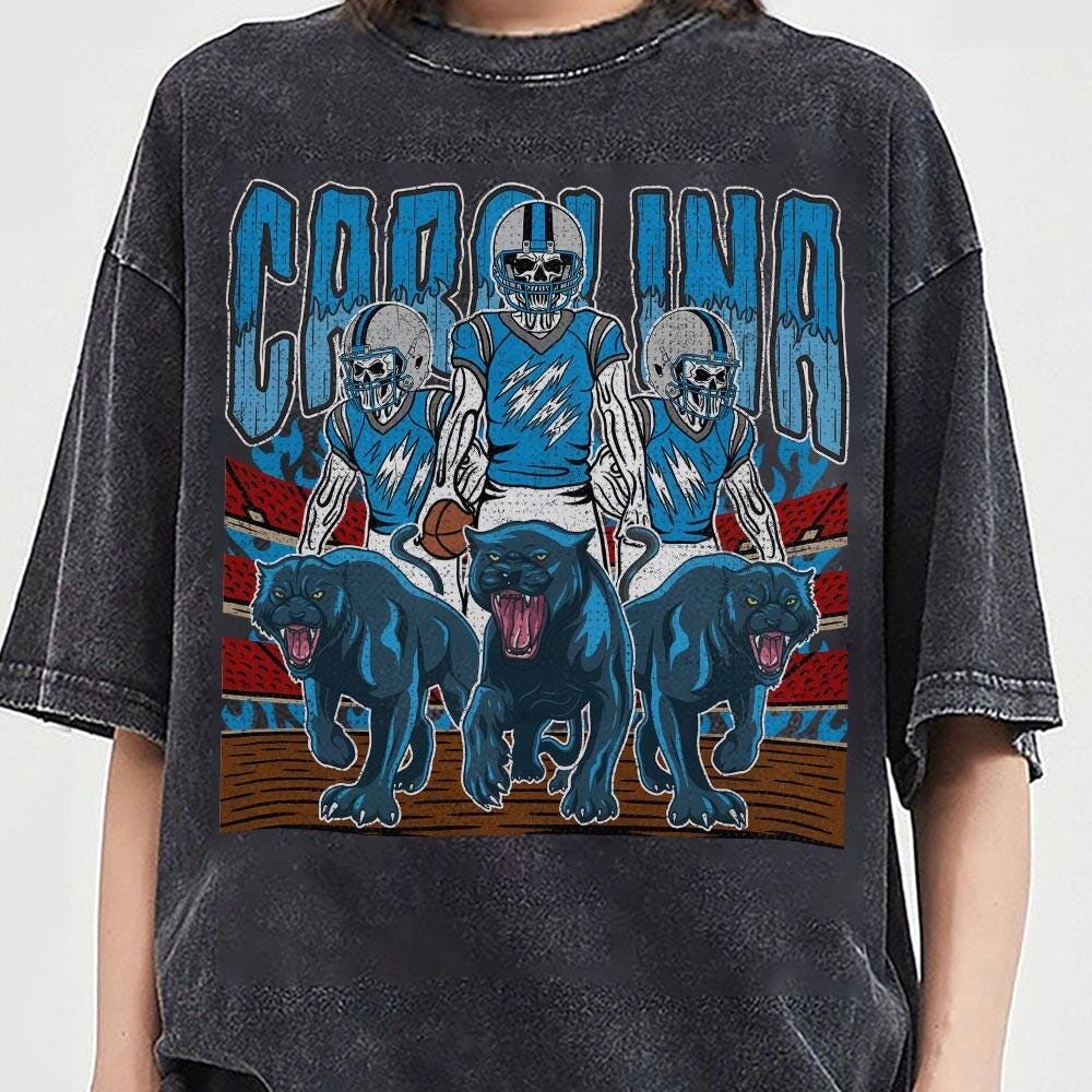 Carolina Football Skull Vintage Shirt, Gift For Fan Football Game Day Unisex Shirt
