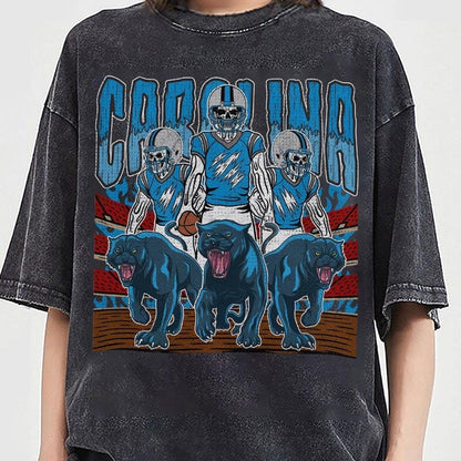 Carolina Football Skull Vintage Shirt, Gift For Fan Football Game Day Unisex Shirt