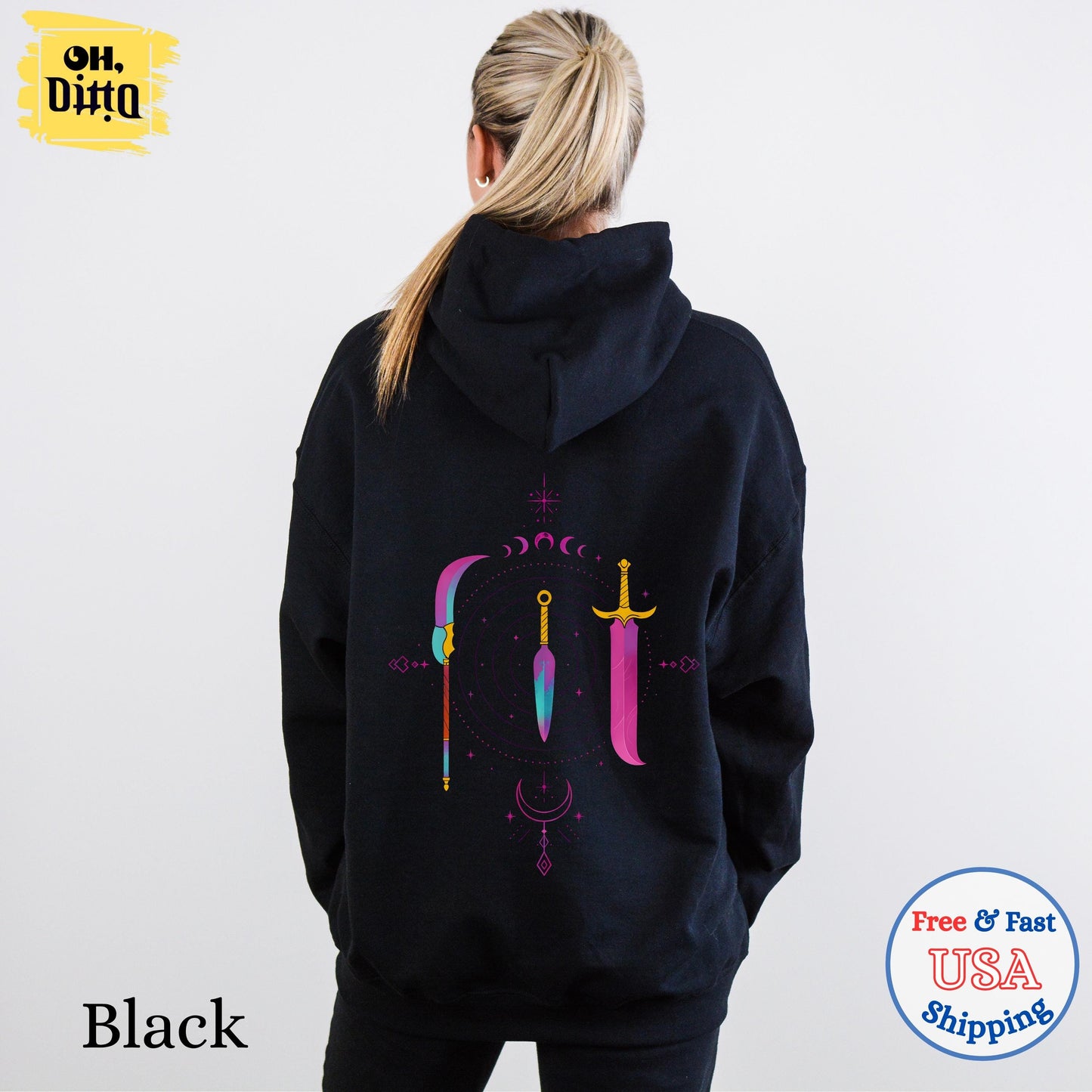 Kpop Demon Hunters Sweatshirt, Kpop Huntrix Weapon Hoodie, Gift for Woman, Jinu Manga, Demon Hunter Merch, Kpop Hoodie