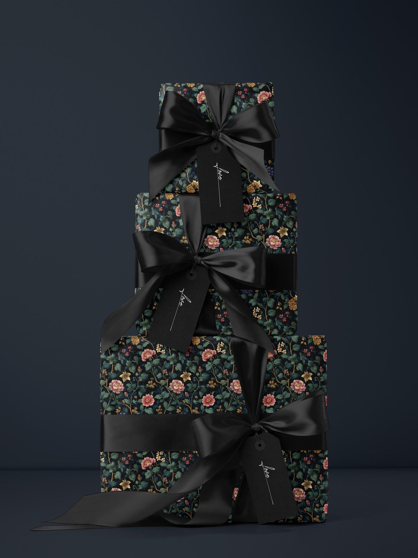 Botanical Garden Wrapping Paper Roll Elegant Gift Wrap Rose Wrapping Paper Lovely Design Gift Wrap Wedding Wrapping Paper Botanical Print