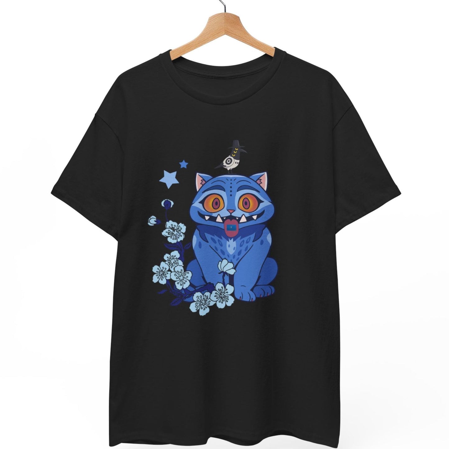Demon Hunter Tiger Tee, Derpy Tiger and Bird Shirt, Kpop Saja Boys Merch, Hunters Fan Graphic T-shirt, Kpop Demon Hunters Gift