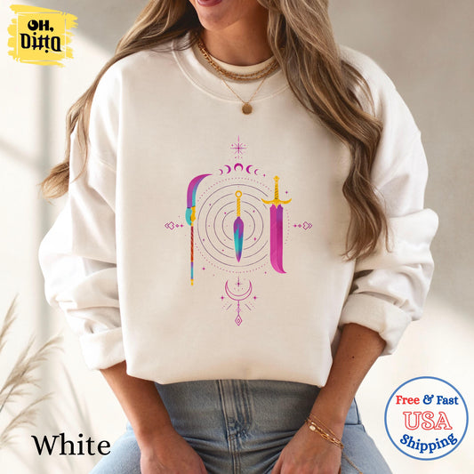 Kpop Demon Hunters Sweatshirt, Kpop Huntrix Weapon Hoodie, Gift for Woman, Jinu Manga, Demon Hunter Merch, Kpop Hoodie