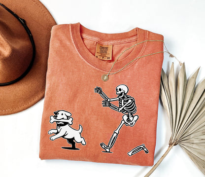 Comfort Colors® Halloween French Bulldog Shirt, Halloween Dog Shirt, Funny Frenchie Shirt, Funny Halloween Shirt, Funny Skeleton Tee, Spooky